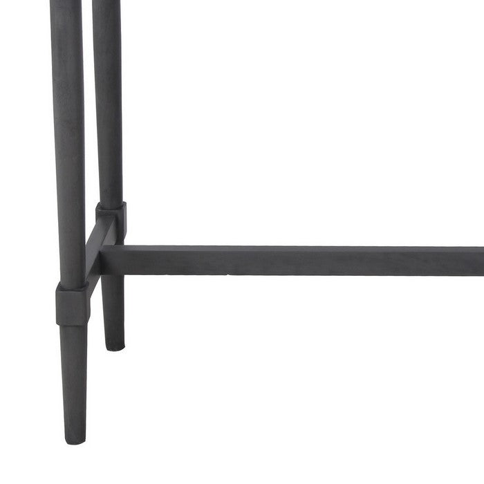 2 Drawer Wooden Console Table with Turned Legs, Dark Gray