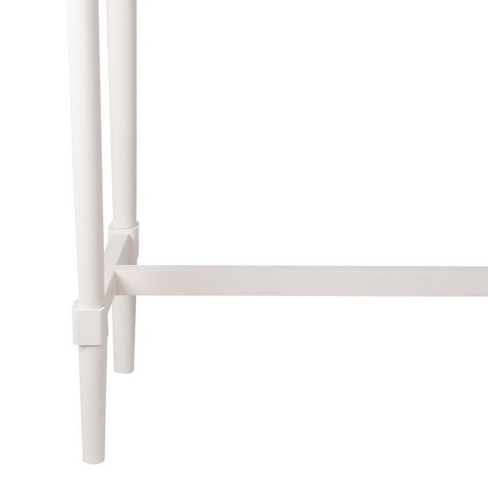 2 Drawer Wooden Console Table with Turned Legs, White