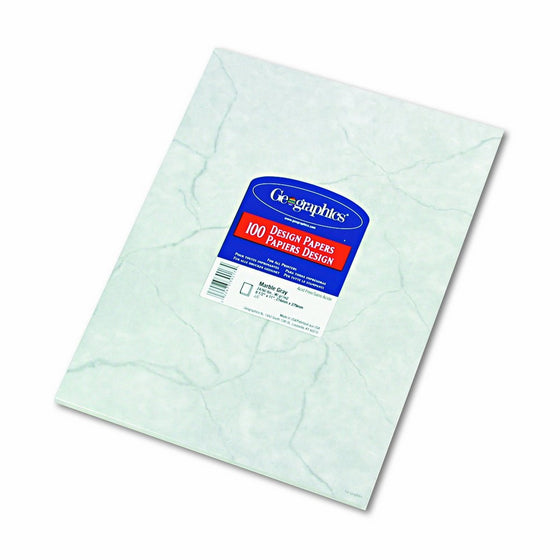 Geographics 39017 Design Suite Paper, 24 lbs, Marble, 8 1/2 x 11, Gray (Pack of 100)