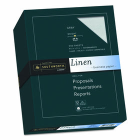 Southworth Linen Business Paper, 24 Lb., Letter Size, Gray, 500 Sheets (574C)