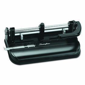 Swingline 74350 32-Sheet Lever Handle Two-to-Seven-Hole Punch, 9/32" Holes, Black
