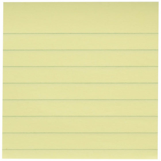 Post-it Notes, 3 in x 3 in, Canary Yellow, Lined, 6 Pads/Pack (5444)