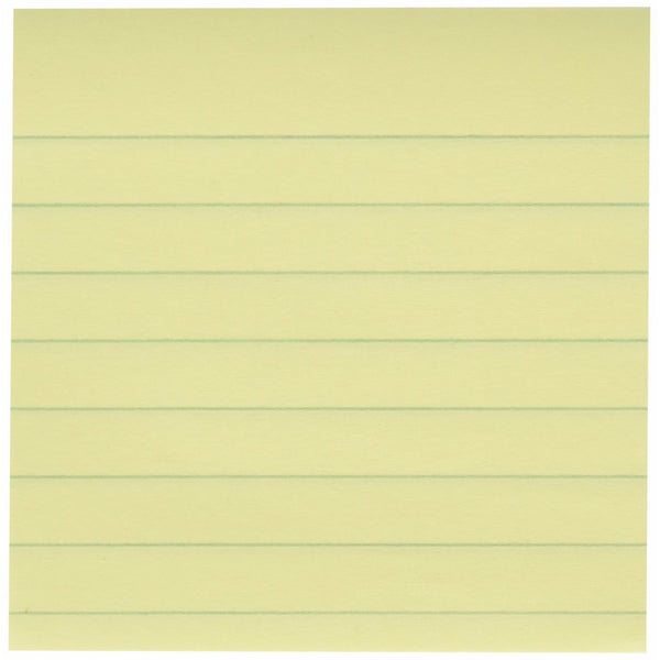 Post-it Notes, 3 in x 3 in, Canary Yellow, Lined, 6 Pads/Pack (5444)