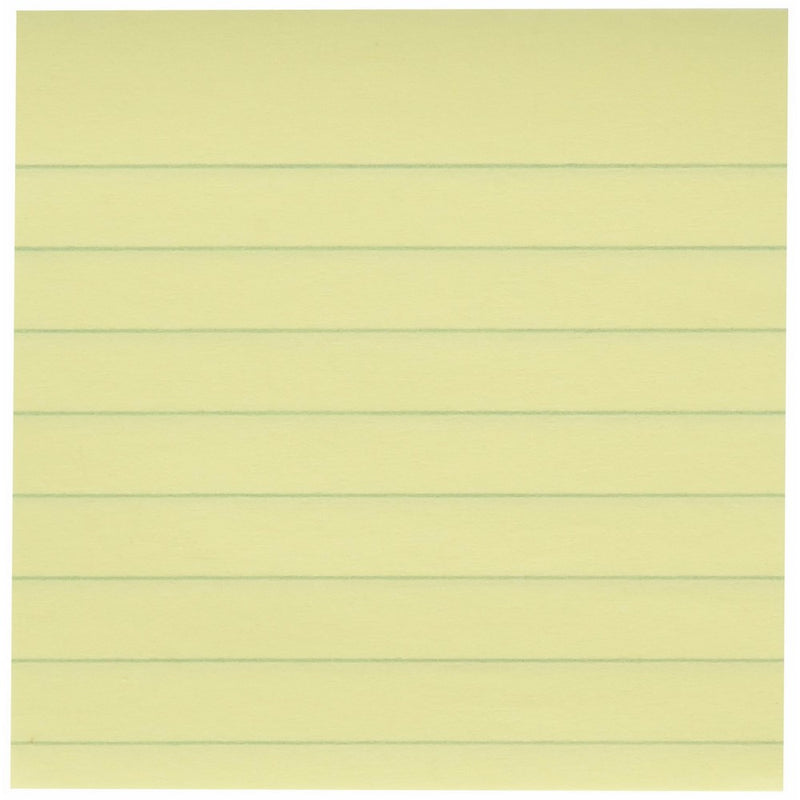 Post-it Notes, 3 in x 3 in, Canary Yellow, Lined, 6 Pads/Pack (5444)