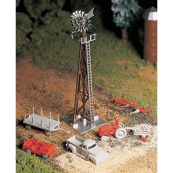 Bachmann Trains Windmill with Farm Machinery