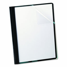 Oxford Clear Front Report Covers, Letter Size, Black, 25 per Box (55806EE)