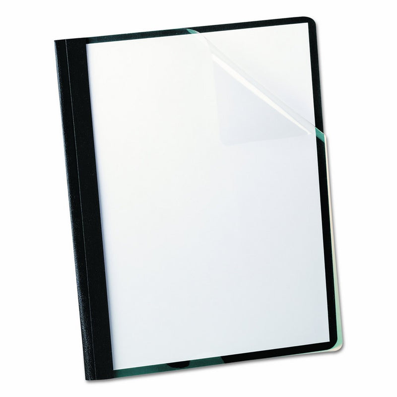 Oxford Clear Front Report Covers, Letter Size, Black, 25 per Box (55806EE)