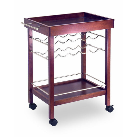 Winsome Wood Bar Cart, Espresso Finish