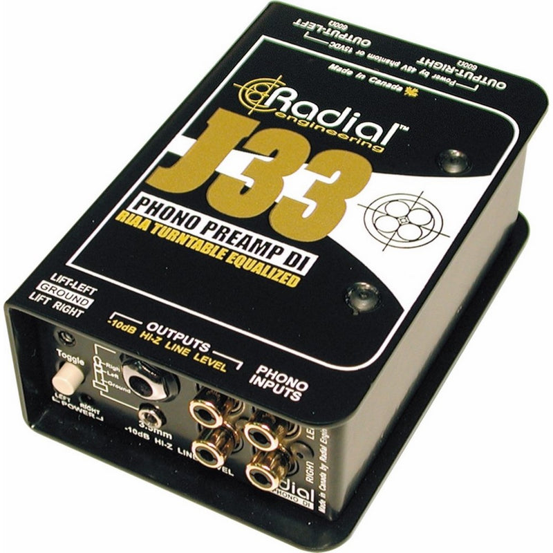 Radial J33 2-channel Active Turntable Preamp/Direct Box