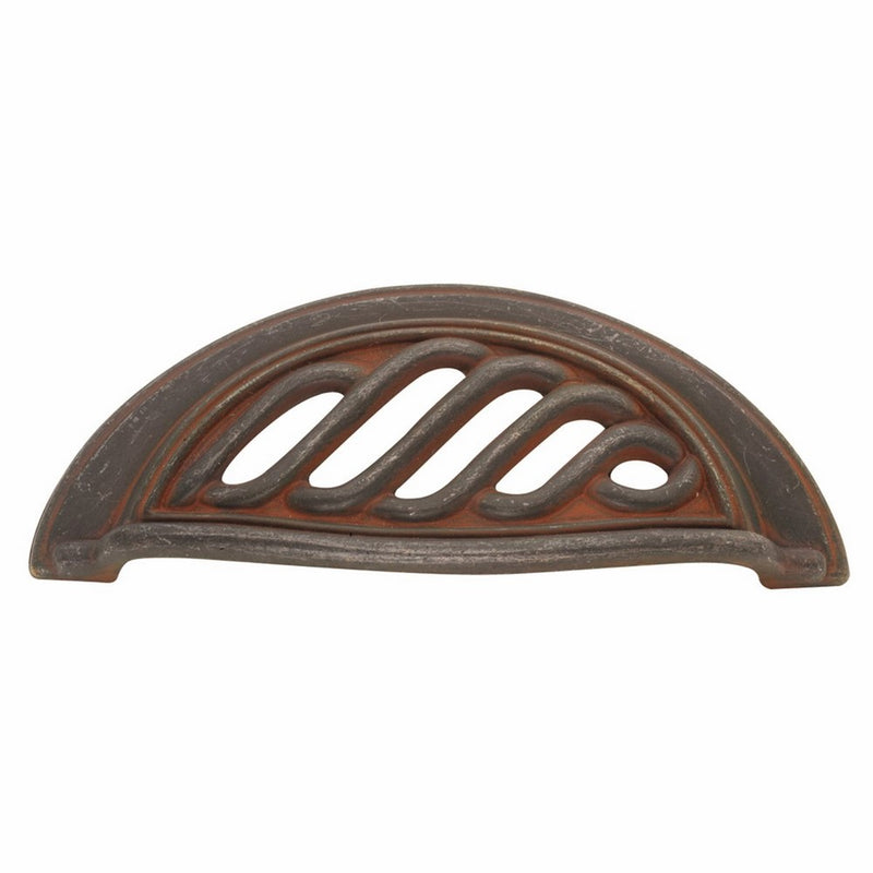 Hickory Hardware PA1322-RI Charleston Blacksmith Cup Cabinet Pull, 3-Inch, Rustic Iron