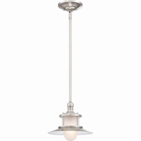 Quoizel NA1510BN New England 1-Light Mini Pendant, Brushed Nickel