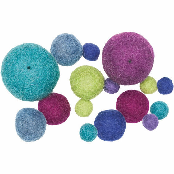 Dimensions 70-35335 Needlecrafts Feltworks, Cool Ball Assortment (Set of 16)