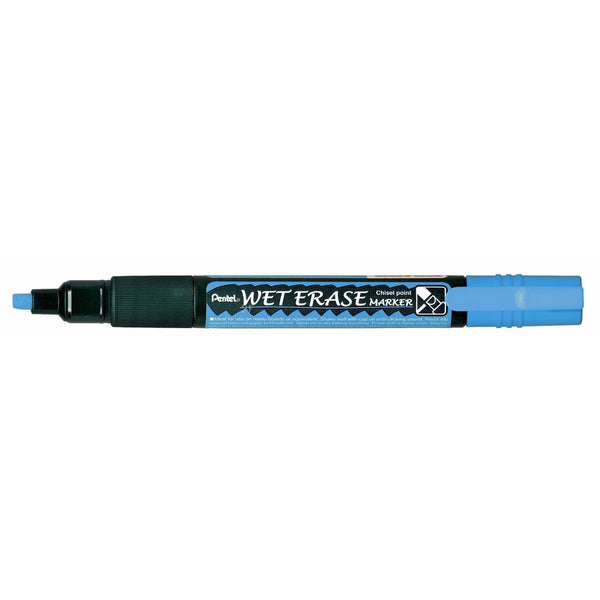 Pentel Wet Erase Chalk Marker, Blue Medium (SMW26-C)