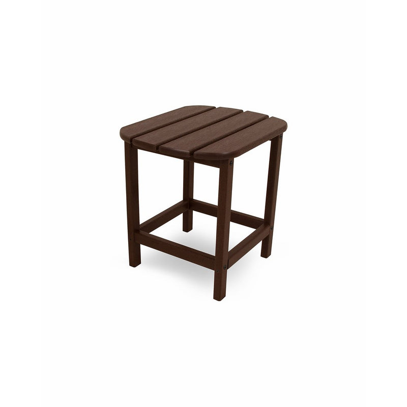 POLYWOOD SBT18MA South Beach 18" Outdoor Side Table, Mahogany