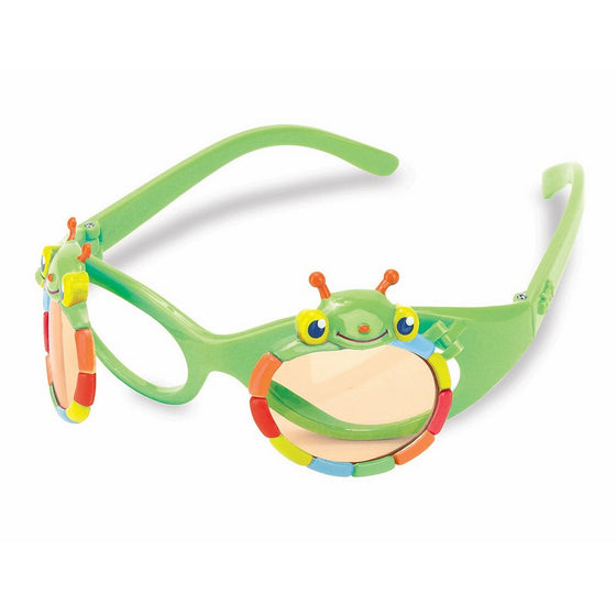 Melissa & Doug Sunny Patch Happy Giddy Flip-Up Sunglasses for Kids - Cute Bug Design