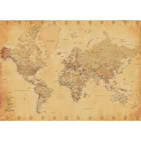 World Map Antique Vintage Giant Poster 55x39