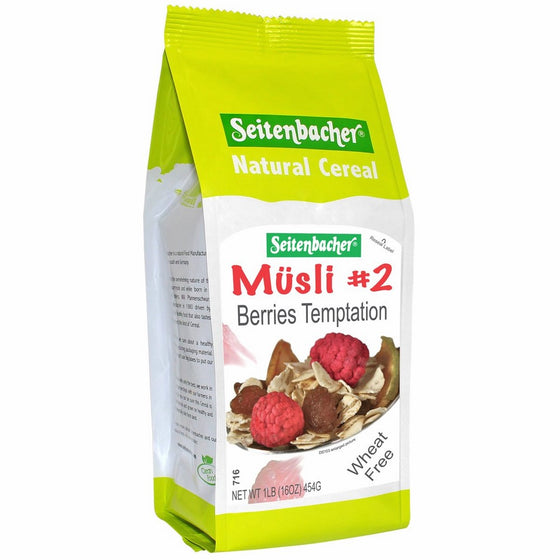 Seitenbacher Musli #2 Berries Temptation, 16 Ounce (Pack of 6)