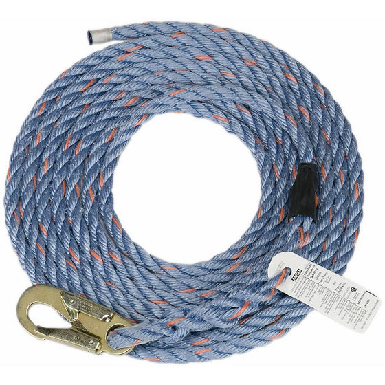Safety Works 10096516 Rope Polysteel with Snaphook, 50-Foot