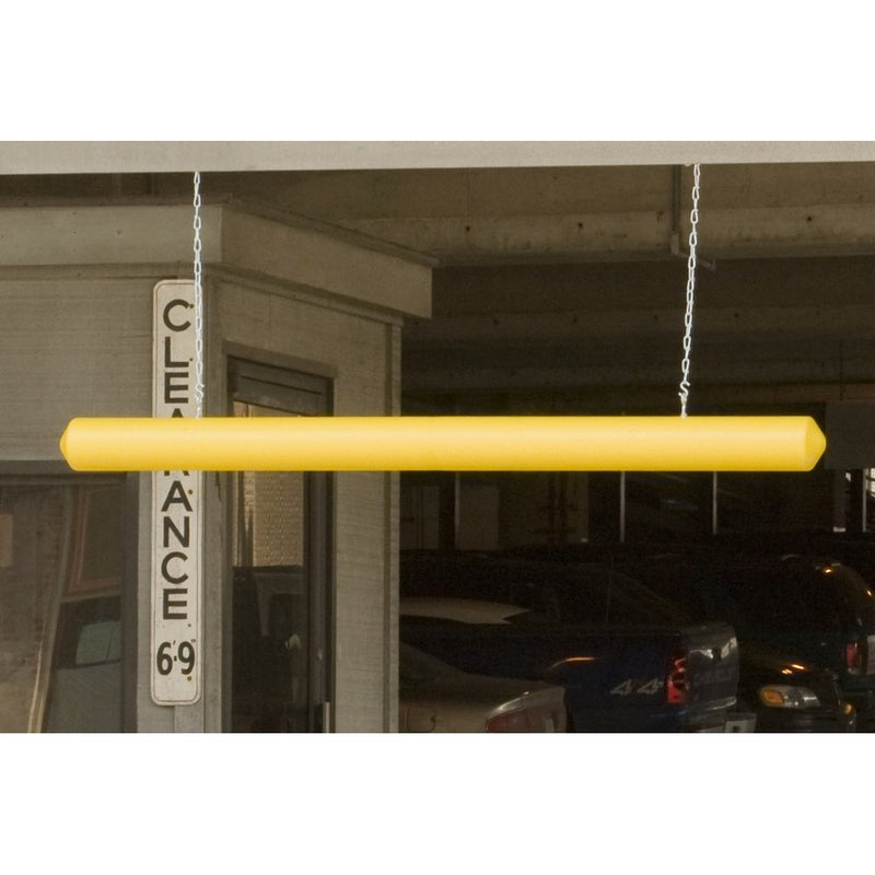 Eagle 1780 Polyethylene Clearance Bar with Eye Bolts, Yellow, 76" Height, 5" Diameter