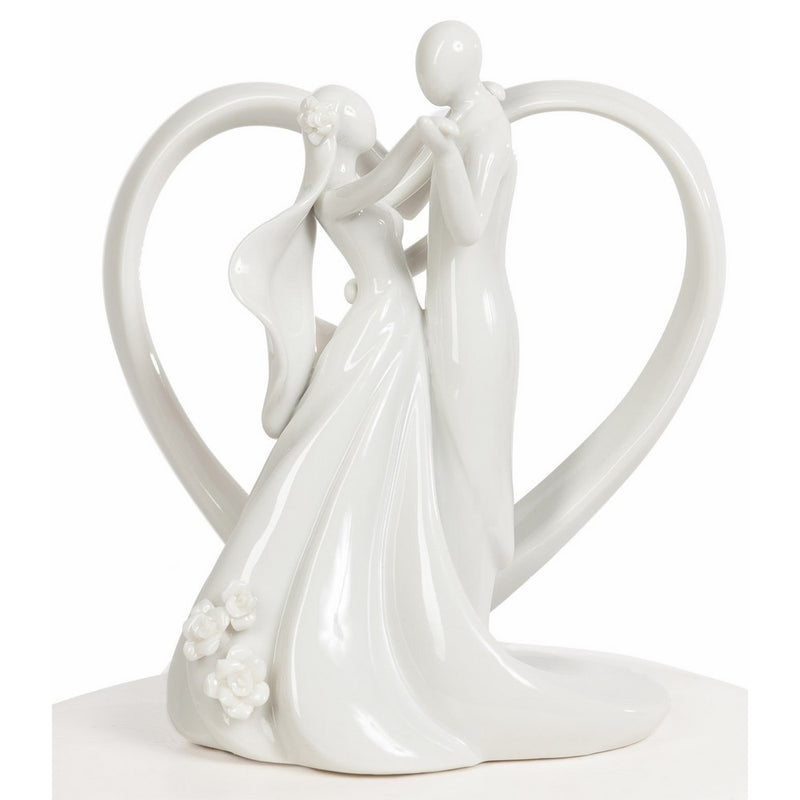 Wedding Collectibles Stylized Dancing Heart Wedding Cake Topper