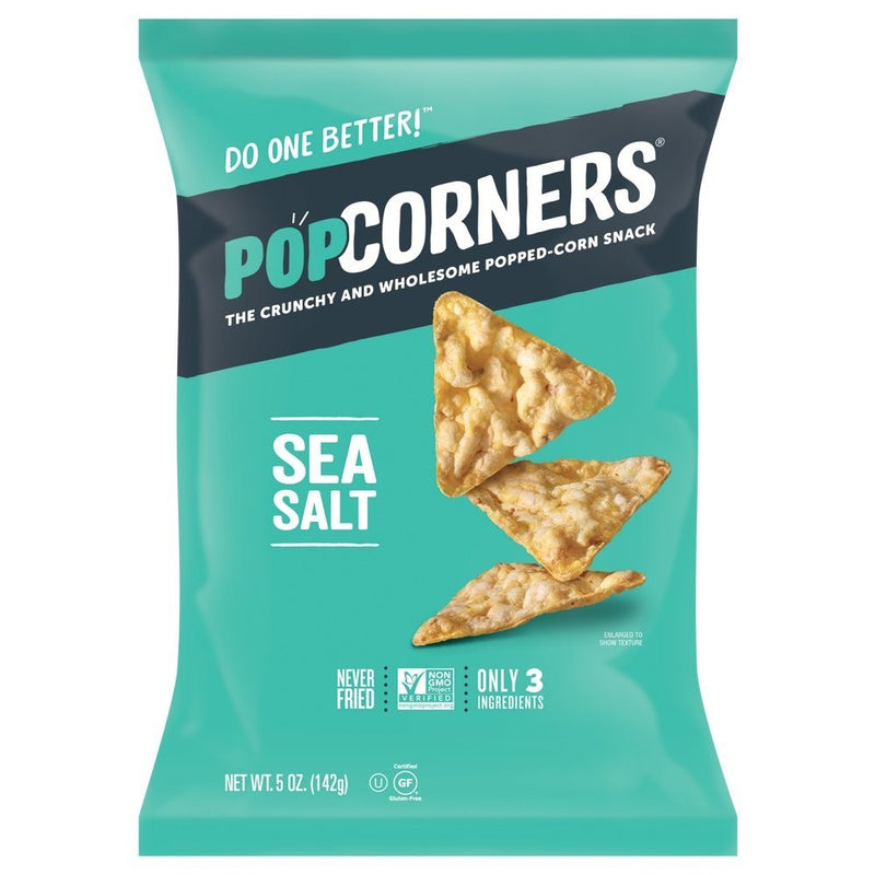 Popcorners Sea Salt, Popped Corn Chips, Gluten Free, Non-GMO (5oz/12 Pack) - Packaging May Vary