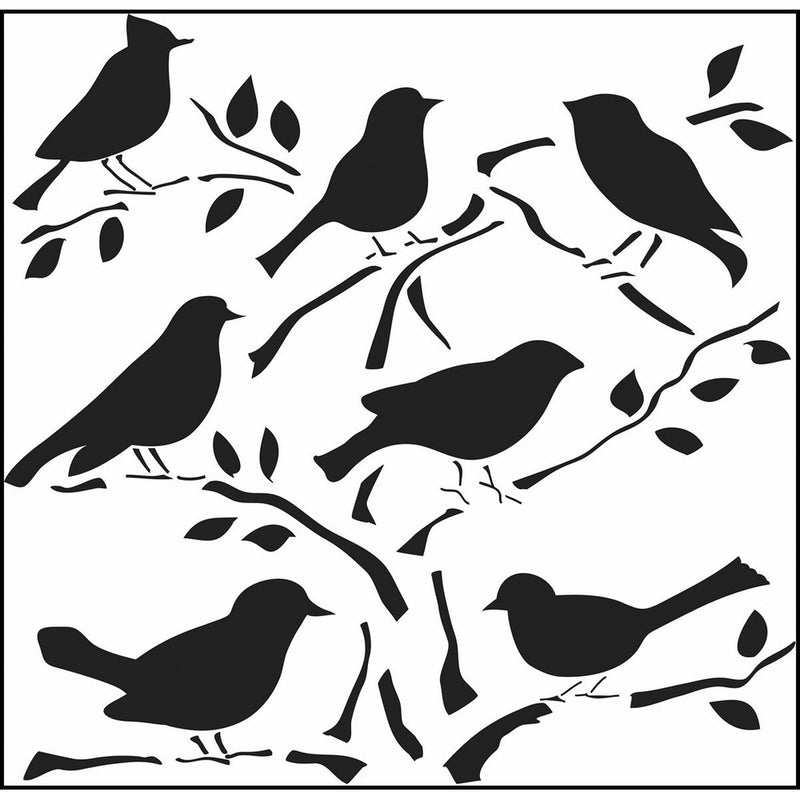 Crafters Workshop 453370 Crafter's Workshop Template, 12 by 12-Inch, Birds