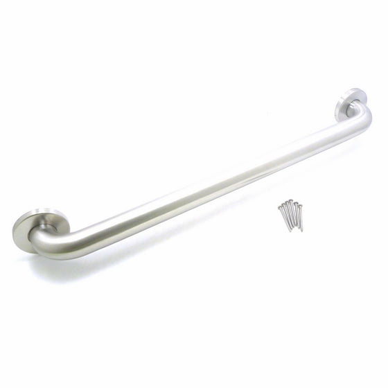 WingIts WGB6SS42 STANDARD Grab Bar, Concealed Mount, Satin Stainless Steel, 42-Inch Length by 1.50-Inch Diameter