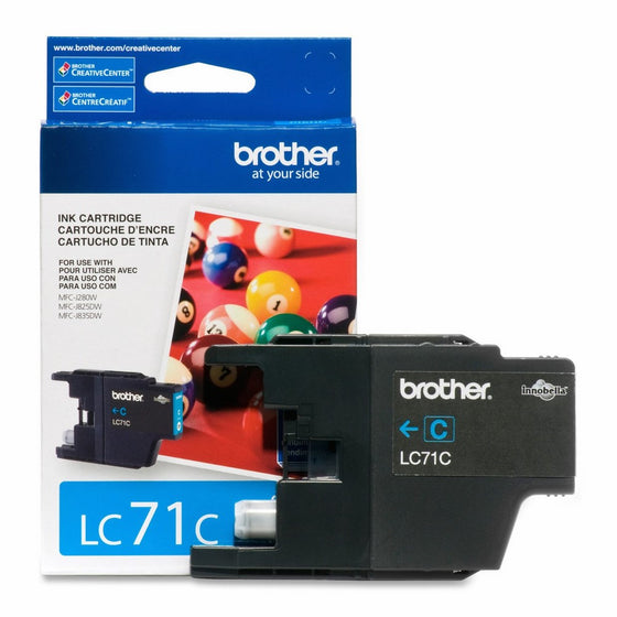 Brother Printer LC71C Standard Yield Cyan Ink