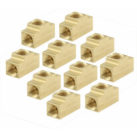 Allstar ALL50137-10 3/16" Inverted Flare Tee With 1/8" NPT Brake Line Adapter Fitting, (Pack of 10)