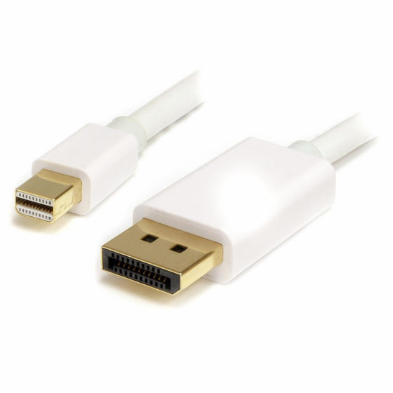 StarTech.com 1m 3 ft White Mini DisplayPort to DisplayPort 1.2 Adapter Cable M/M - DisplayPort 4k with HBR2 support - Mini DP to DP Cable