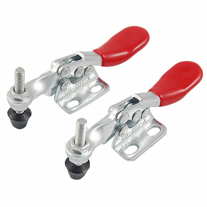 SODIAL(R) a11120300ux0063 Pair 27Kg 60 Lbs Holding Capacity Metal Horizontal Toggle Clamps (Pack of 2)