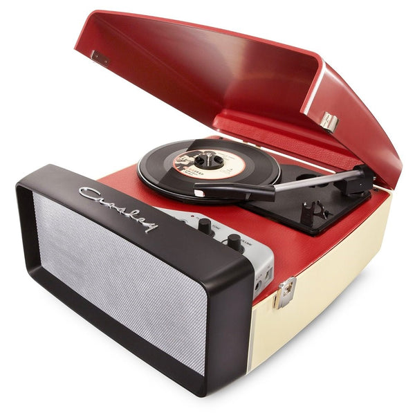 Crosley CR6010A-RE Collegiate Portable USB Turntable with Software for Ripping and Editing Audio, Red & Cream