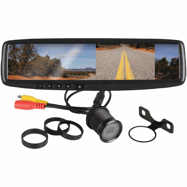 BOSS Audio BV430RVM Rear View Car Mirror With 4.3 Inch Built in Monitor and Rear View Camera