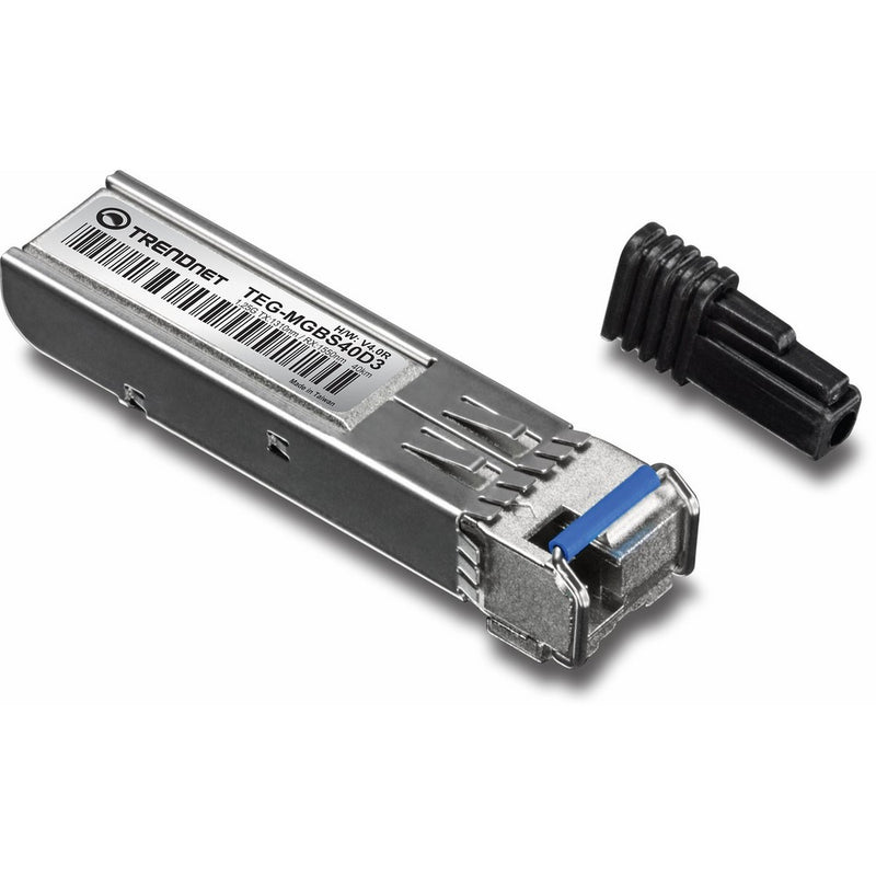 TRENDnet SFP Dual Wavelength Single-Mode LC Module 1310/1550,Version v4.0R, Compatible with Standard SFP Slots, Up to 40 Km (24.9 Miles), TEG-MGBS40D3