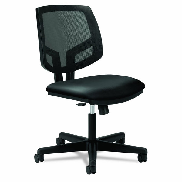 HON Volt Leather Task Chair - Mesh Back Computer Chair for Office Desk, Black (H5713)