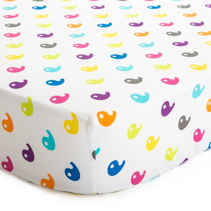 baby deedee 100% Cotton Fitted Crib Sheet, for Standard Cribs and Toddler Beds