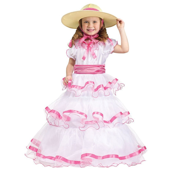 Fun World Costumes Baby Girl's Sweet Southern Bell Toddler Costume, Pink/White, X-Large(4/6)