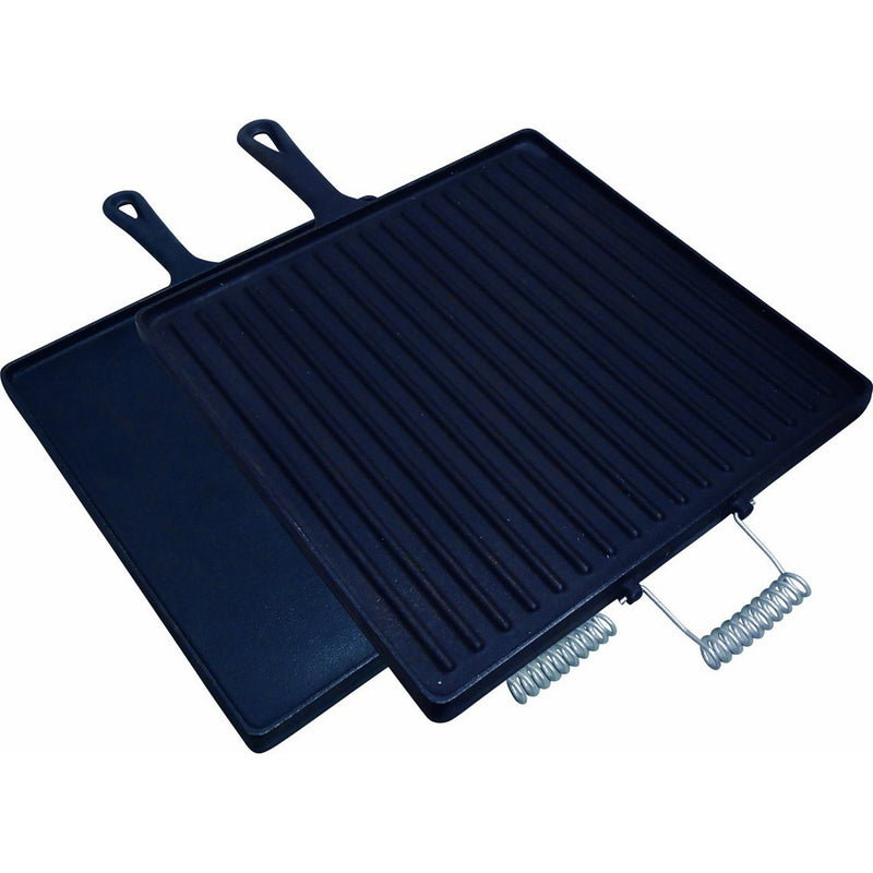 King Kooker CISQG14S 2-Sided Pre-Seasoned Cast Iron Griddle