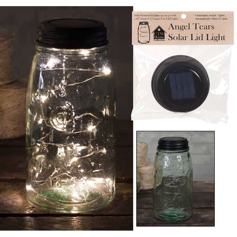 Angel Tears Solar Light Mason Jar Lid