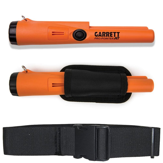 Garrett Pro Pointer AT Metal Detector Waterproof with Woven Belt Holster and Utility Belt