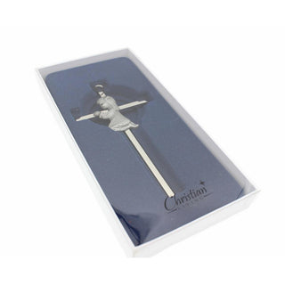 Silver Girl wall Cross Infant Blessing Baby Plaque Wall Decor Hanging Infant Gift Communion Baptism Birthday Great Gift New