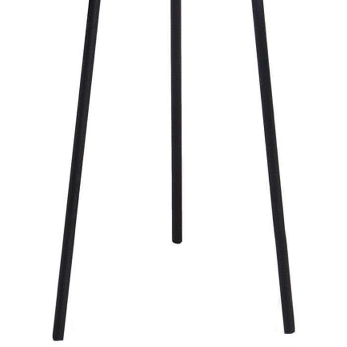 Round Metal Planter with Lattice Design and Tubular Tripod Base, Black