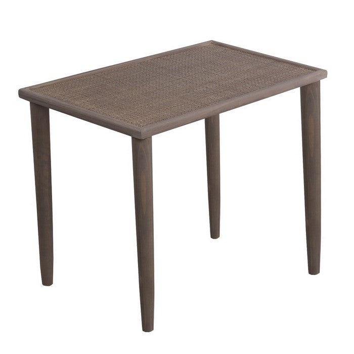 Wooden Accent Table with Lattice Design Top, Set of 3, Dark Brown