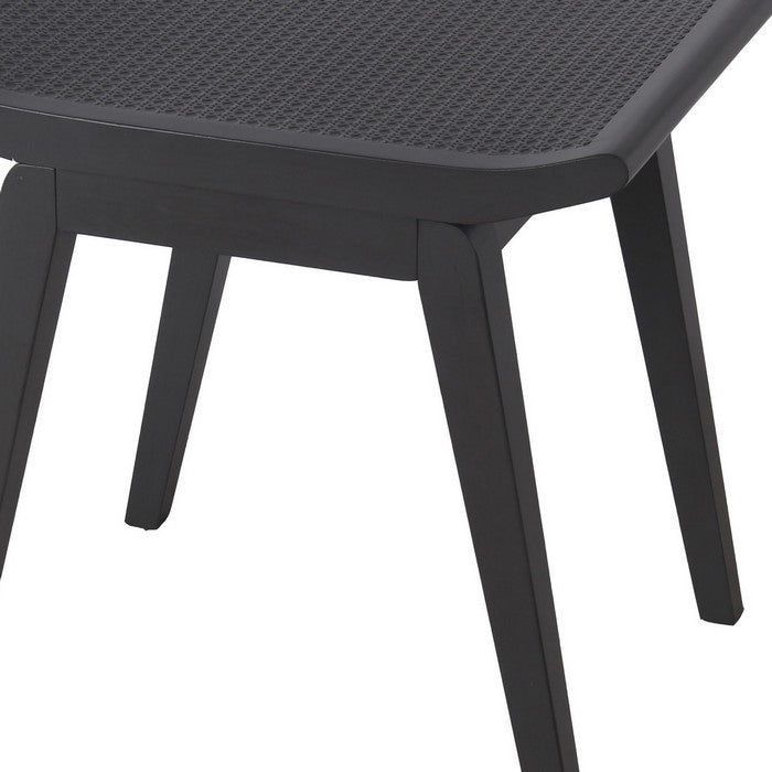 Saddle Design Wooden Stool with Angled Tapered Legs, Dark Gray