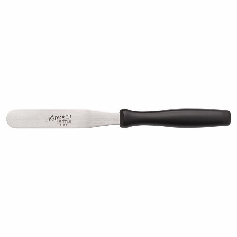 Ateco 1304 Ultra Straight Spatula with 4.5 by .75-Inch Stainless Steel Blade, Plastic Handle, Dishwasher Safe