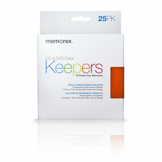 Memorex CD/DVD Keepers (25-Pack, Plastic Sleeves)