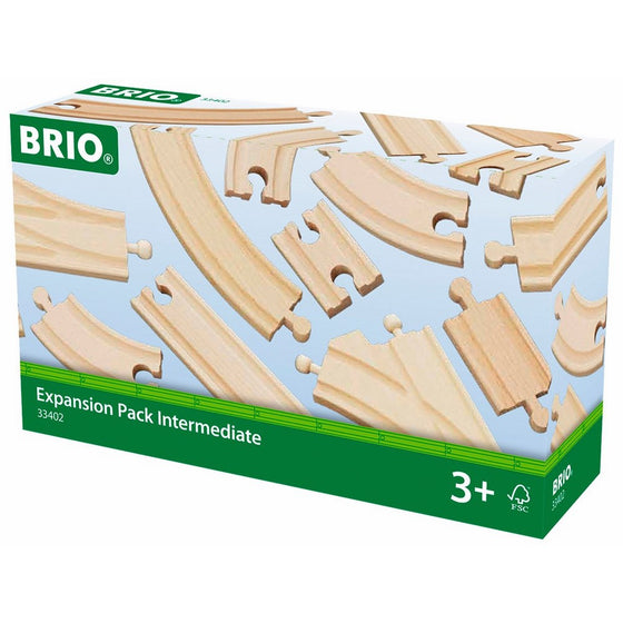 Brio Expansion Pack Intermediate Wooden Track Train Set - Made with European Beech Wood