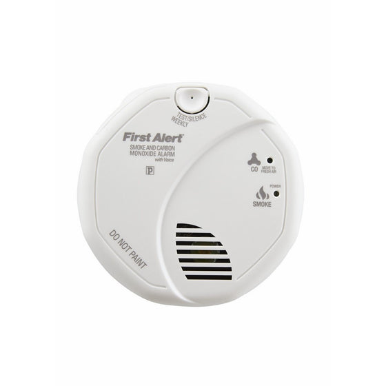 First Alert SCO7CN Battery-Operated Combination Smoke and Carbon Monoxide Alarm with Voice and Location