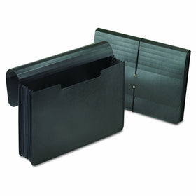 Pendaflex Poly Expanding Portfolio With Cord, 5-1/4"/1000-Sheet Capacity, Legal, Black (82014EE)