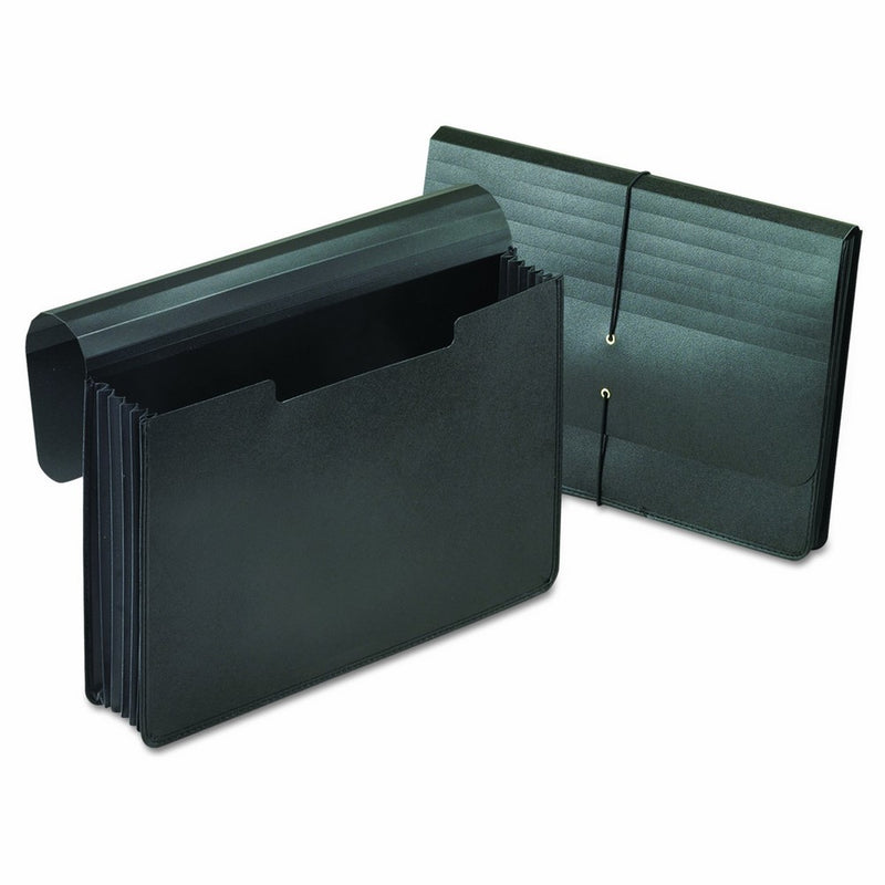 Pendaflex Poly Expanding Portfolio With Cord, 5-1/4"/1000-Sheet Capacity, Legal, Black (82014EE)
